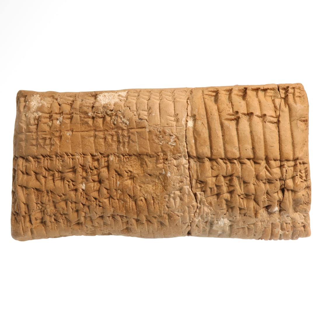 Large Old Babylonian Cuneiform Accounting Tablet Listing Distribution to a Series of Babylonian (1 of 7)