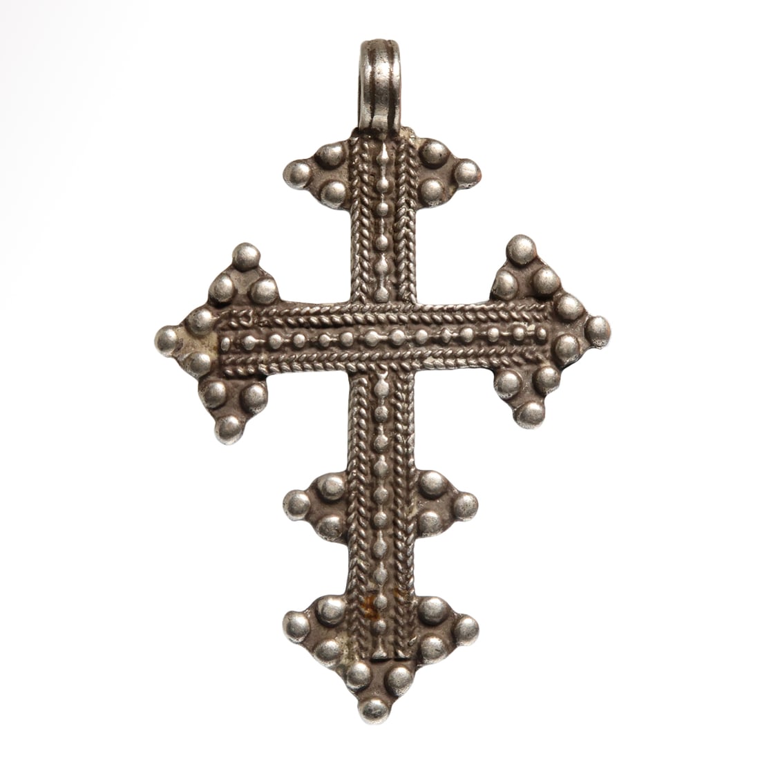 Byzantine Fine Silver Cross, c. 8th- 9th Century A.D. (1 of 6)