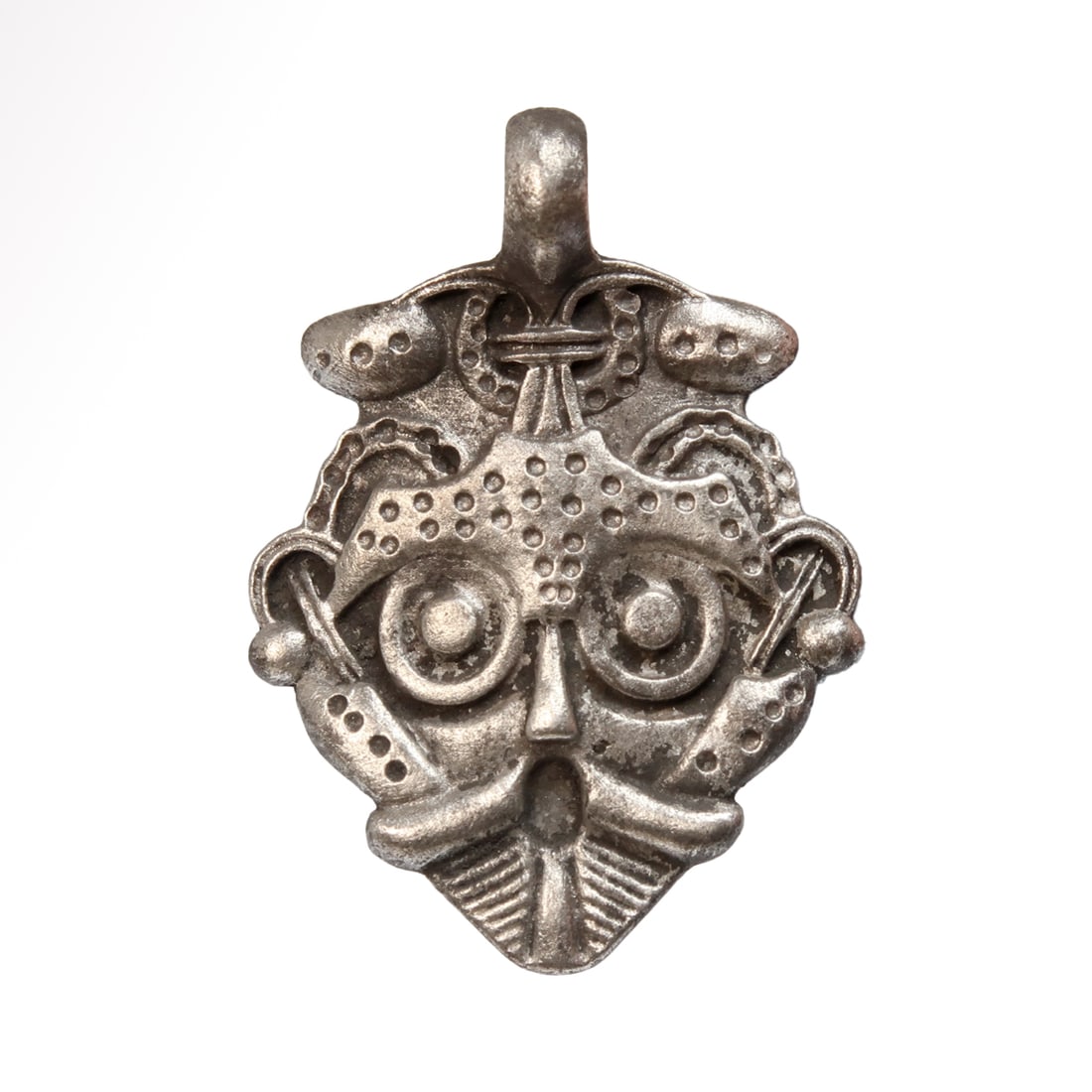 Viking Silver Pendant with Head of Norse God Odin, c. 9th -10th Century A.D. (1 of 7)