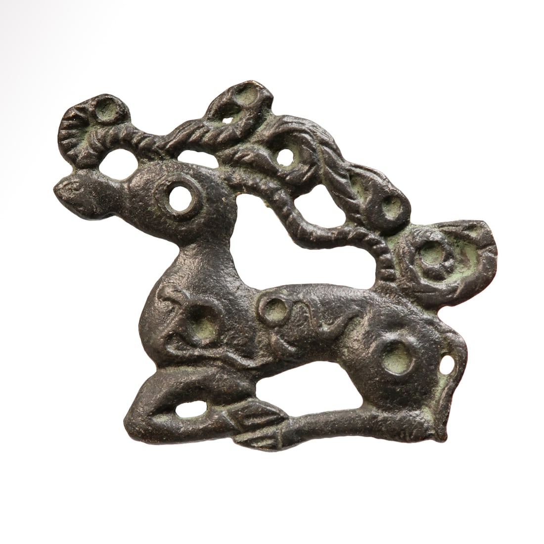 Scythian Bronze Plaque Attachment of a Stag, c. 5th Century B.C. (1 of 6)