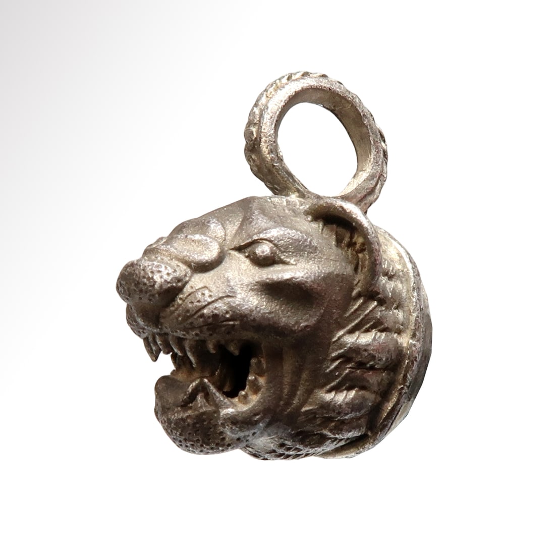Roman Silver Lion’s Head Pendant, c. 1st Century A.D. (1 of 7)