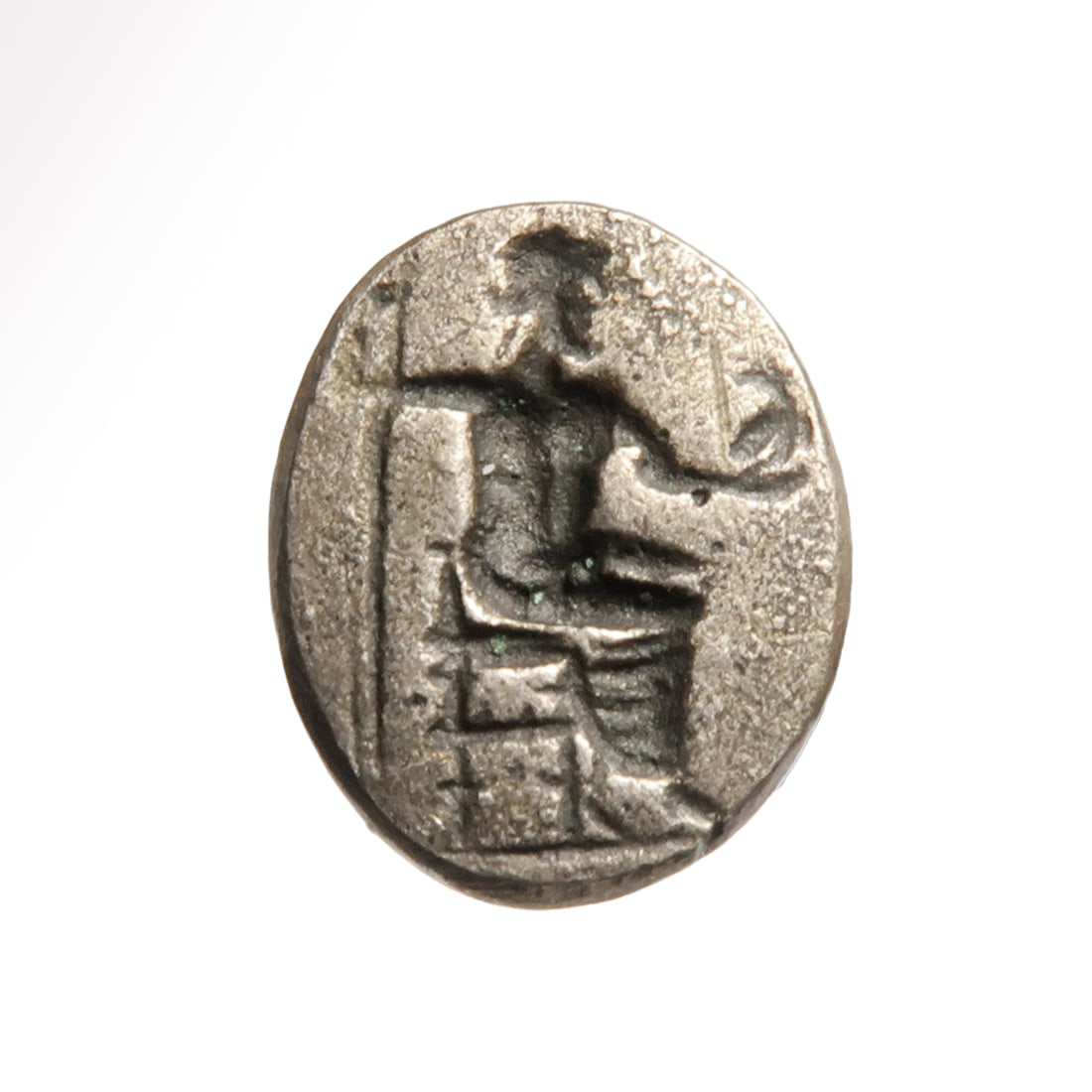 Roman Silver Intaglio with Zeus, c. 2nd Century A.D. (1 of 4)
