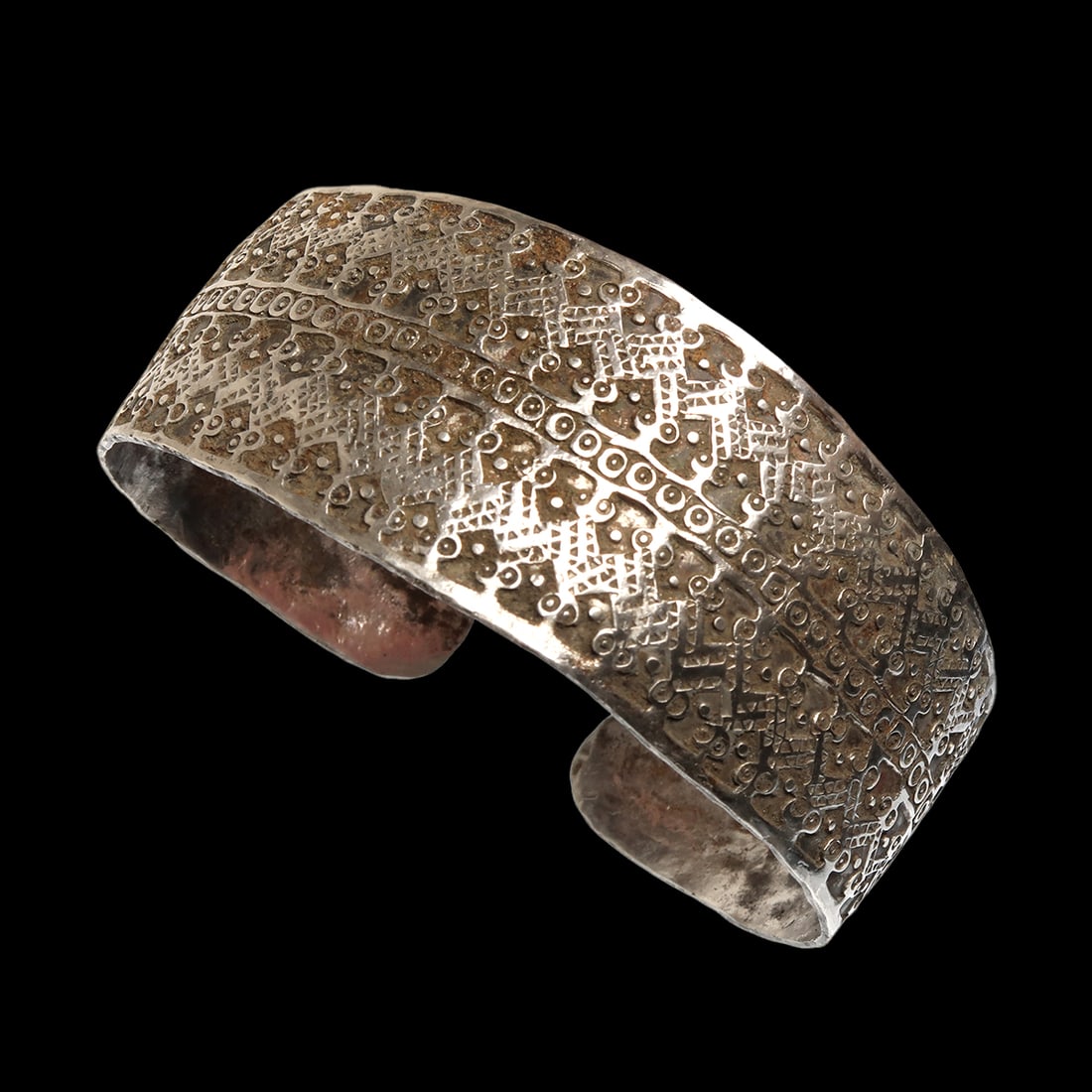 Viking Stamped Silver Bracelet, c. 9th-11th Century A.D. (1 of 6)