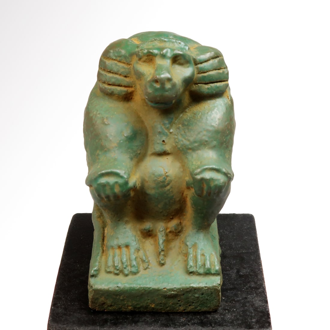 Egyptian Faience Large Figure of a Baboon, c. 600 B.C. (1 of 7)