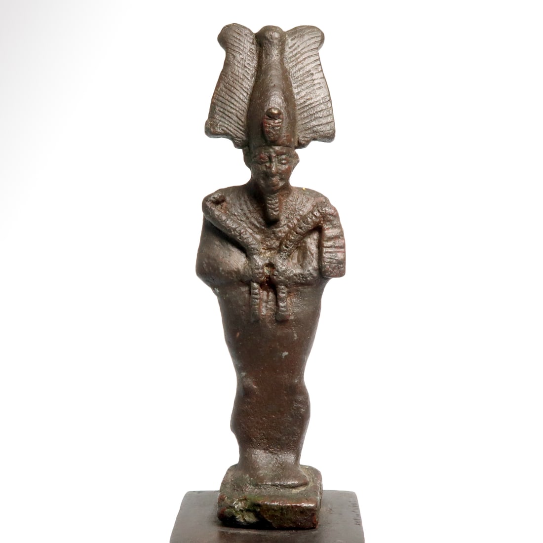Egyptian Bronze Figure of Osiris Wearing the Plumed Atef Crown, c. 600 B.C. (1 of 6)