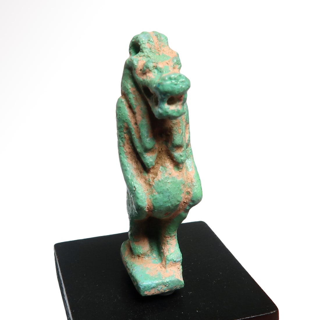 Egyptian Light Turquoise Faience Amulet of the Hippopotamus Taweret, c. 400 B.C. (1 of 7)