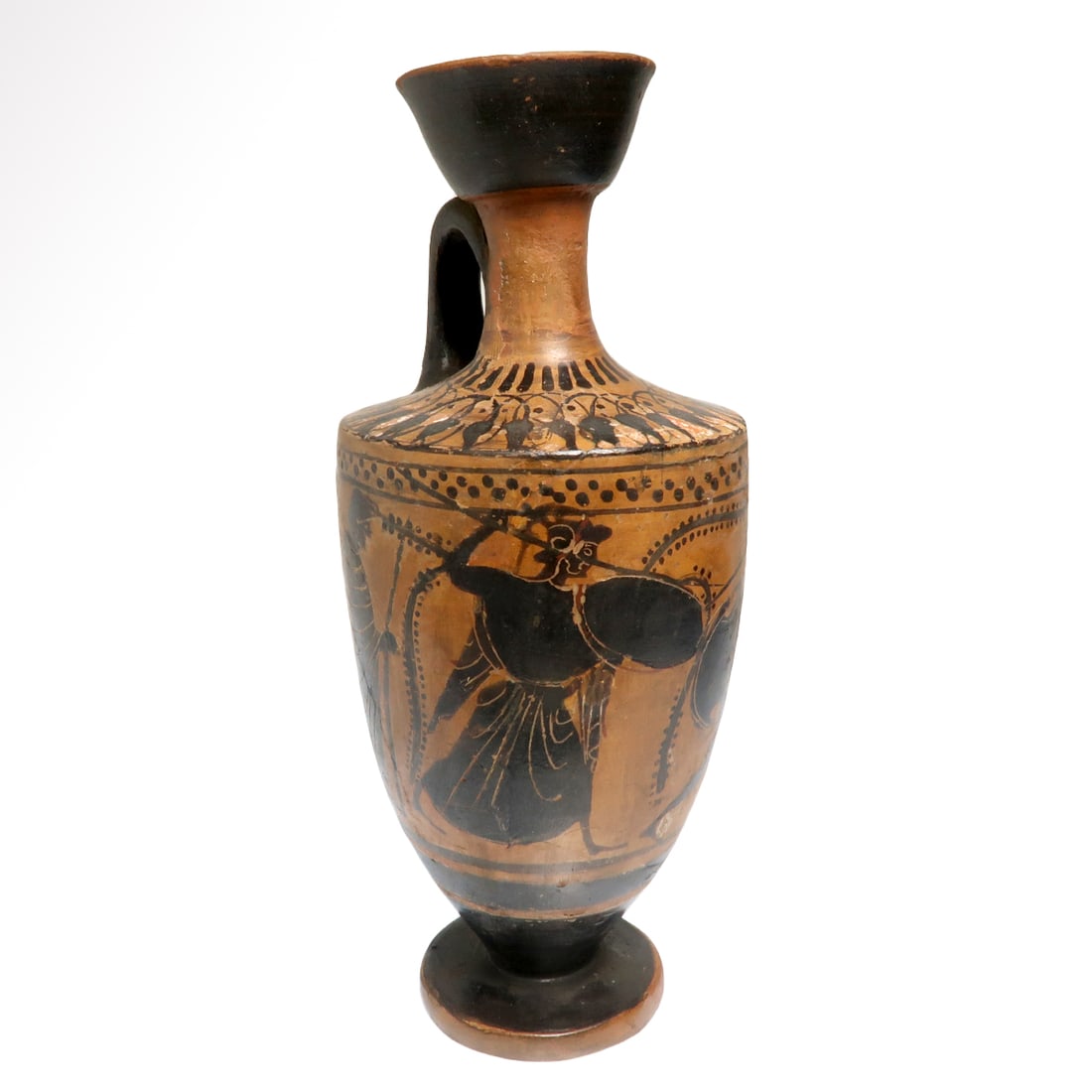 Attic Black-Figure Lekythos Attributed to the Class of Athens 581, with Athena and Hermes, Early 5th (1 of 7)