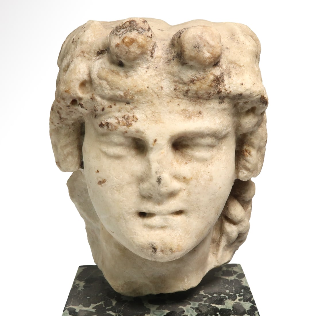 Roman Marble Head of Dionysos, c. 1st Century A.D. (1 of 7)