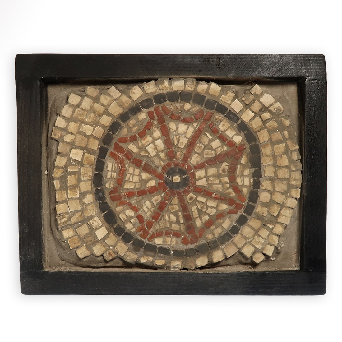Roman Mosaic Panel with Rosette, c. 4th-6th Century A.D. (1 of 4)