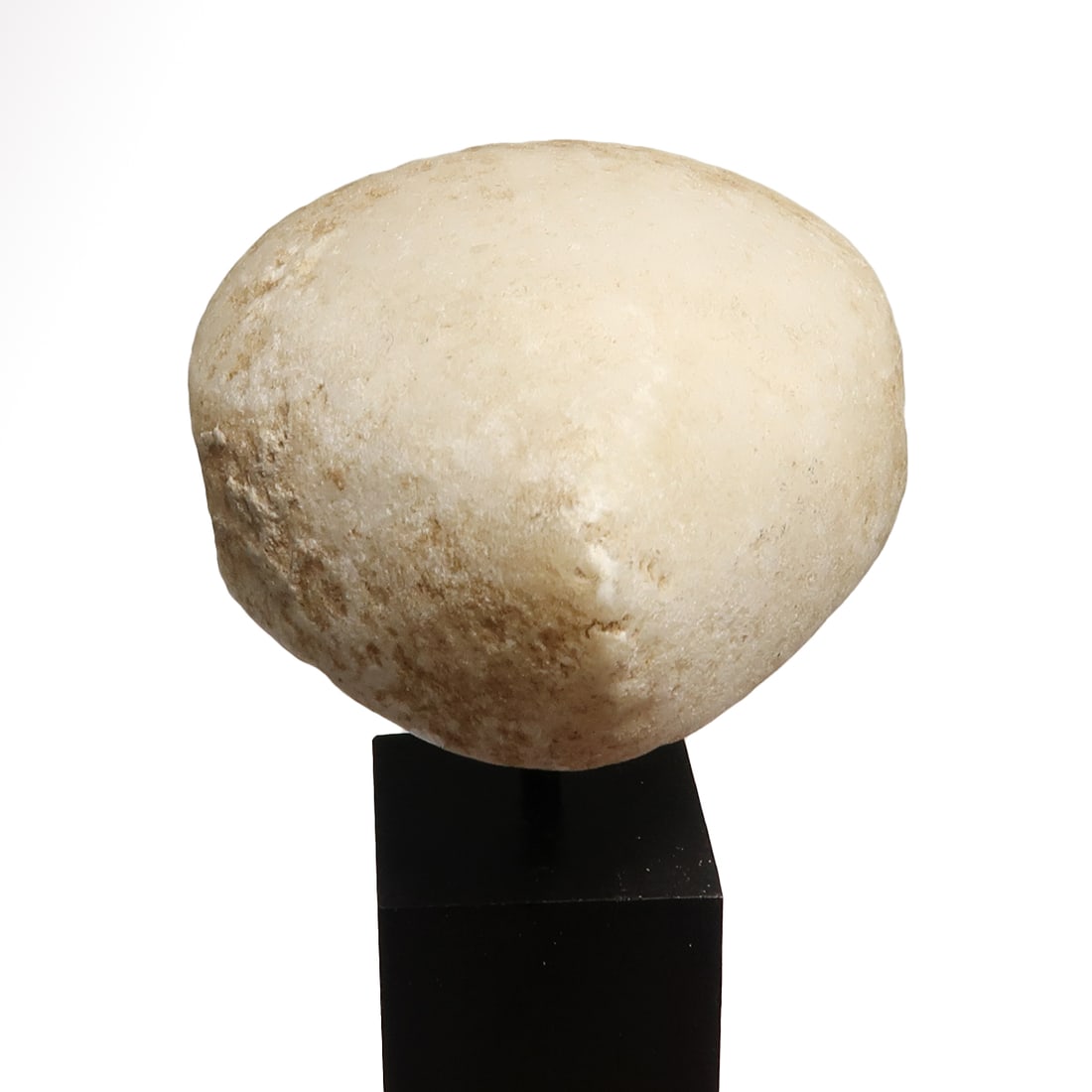 Anatolian Marble Kylia Idol Head, Star Gazer, Chalcolithic Period, c. 3300- 3000 B.C.: Anatolian Marble Kylia Idol Head, Star Gazer, Chalcolithic Period, c. 3300- 3000 B.C. Almost pyramidal face with long, pointed nose. Size:4.1 cm L - 1 9/16 inch - 3.3 cm H - 1 5/16 inch Material:Marbl