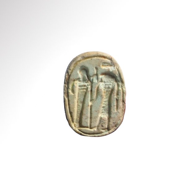 Egyptian Steatite Scarab with Ptah and Sekhmet (1 of 6)