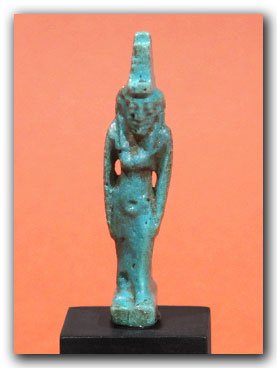 Egyptian Turquoise Faience Figure of Isis (1 of 6)