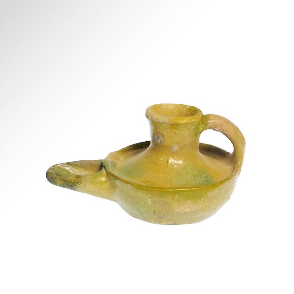 Persian Glazed Pottery Oil Lamp,  9th Century A.D (1 of 6)