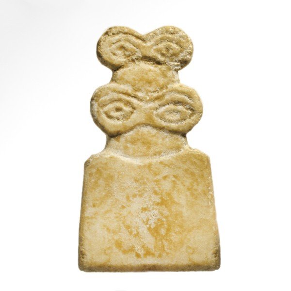 Marble Tell Brak Eye Idol with Child,4th Millennium BC (1 of 4)