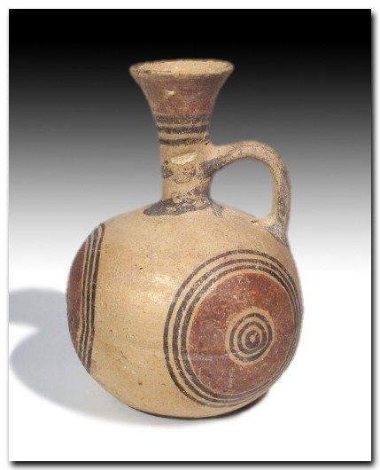 Cypriot Painted Terracotta Jug, Iron Age c. 900 B.C. (1 of 7)
