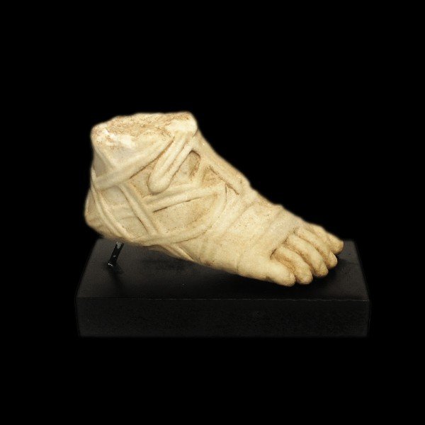 Roman Marble Foot with Sandal, c. 2nd-3rd Century A.D. (1 of 5)
