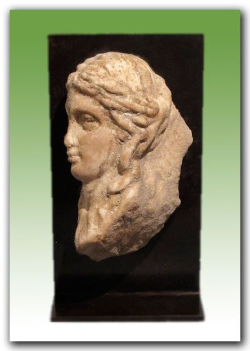 Roman Marble Head of a Lady, c. 2nd -3rd Century A.D. (1 of 5)