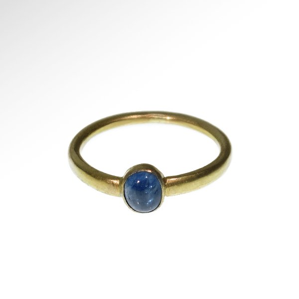 Medieval Gothic Gold and Sapphire Ring, c. 13th Century (1 of 6)