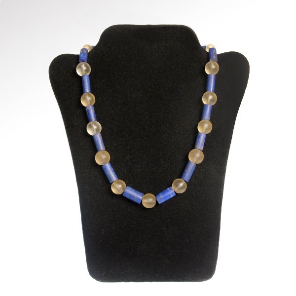 Roman Lapis, Crystal and Silver Necklace, c. 2nd-4th (1 of 5)