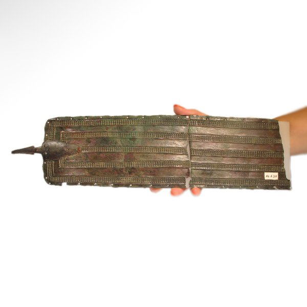 Italic Etruscan Bronze Armoury Belt with Leaf Hooks, c. (1 of 4)