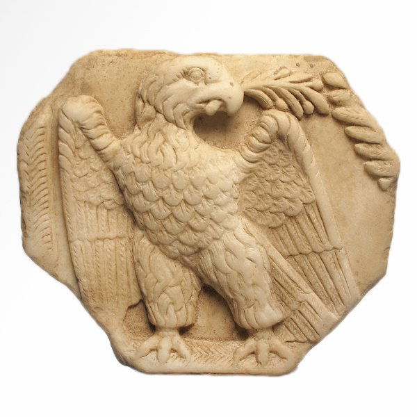Roman Marble Relief, Eagle Holding Olive Branch (1 of 6)