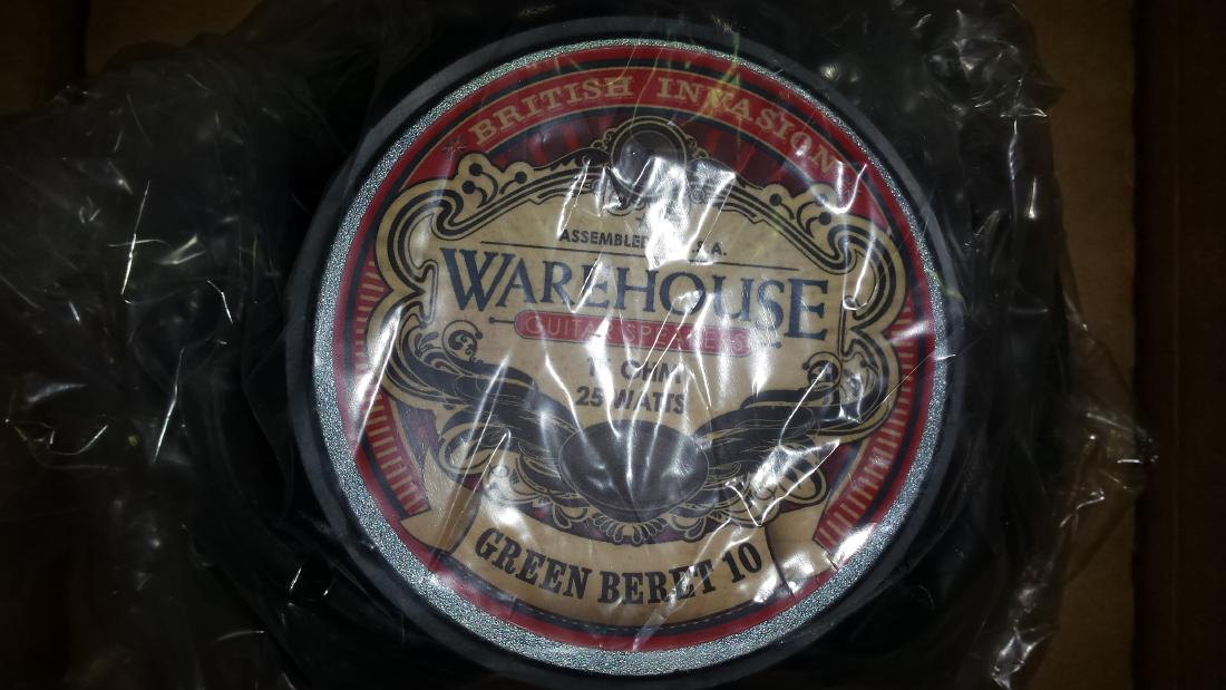 Warehouse Guitar Speaker 10" Green Beret: "British Invasion" Model 10" Green Beret, 25 Watts, 16 OHM, brand new.