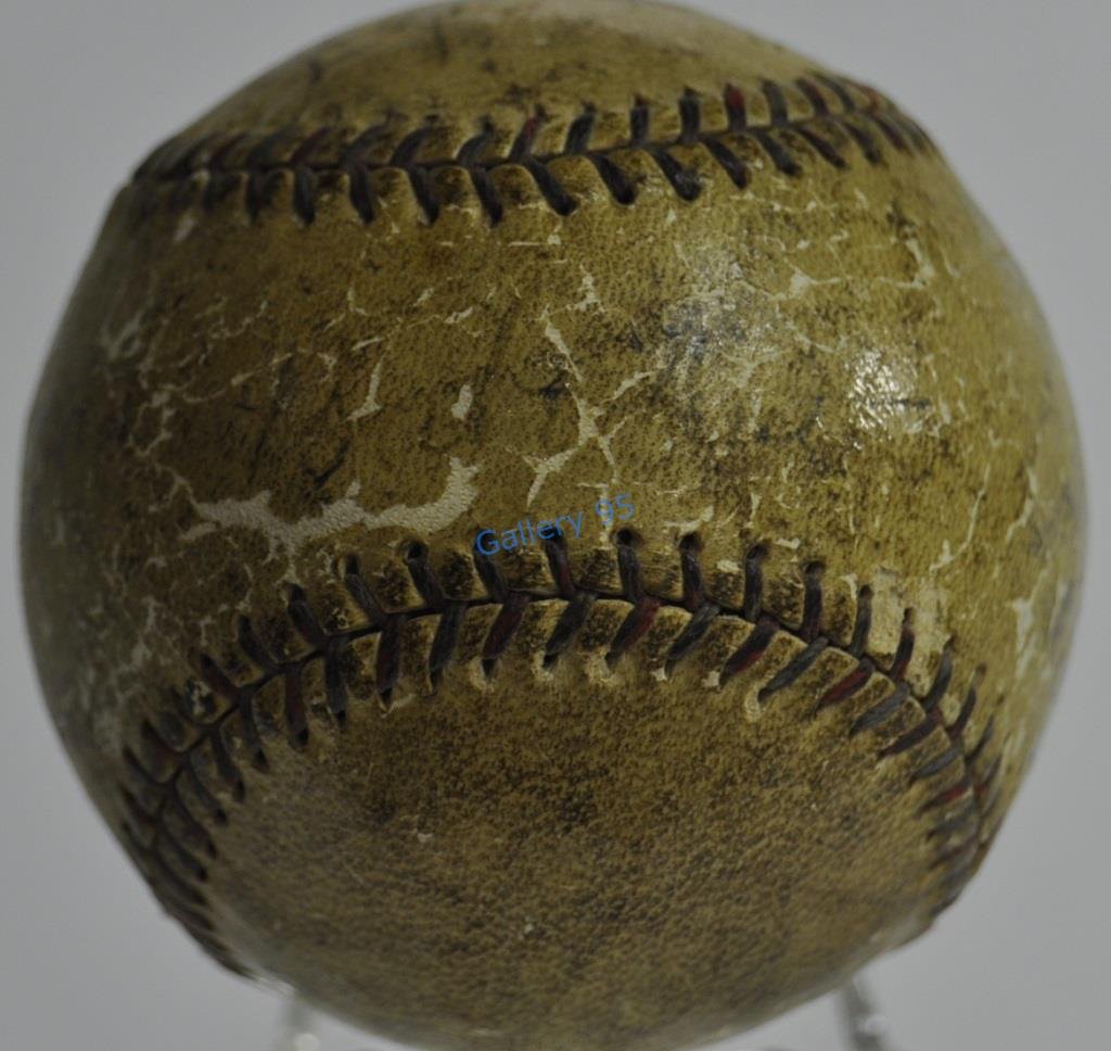 Babe Ruth Autographed Baseball: Also George Piggras, Waite Hoyt, others. Faint.