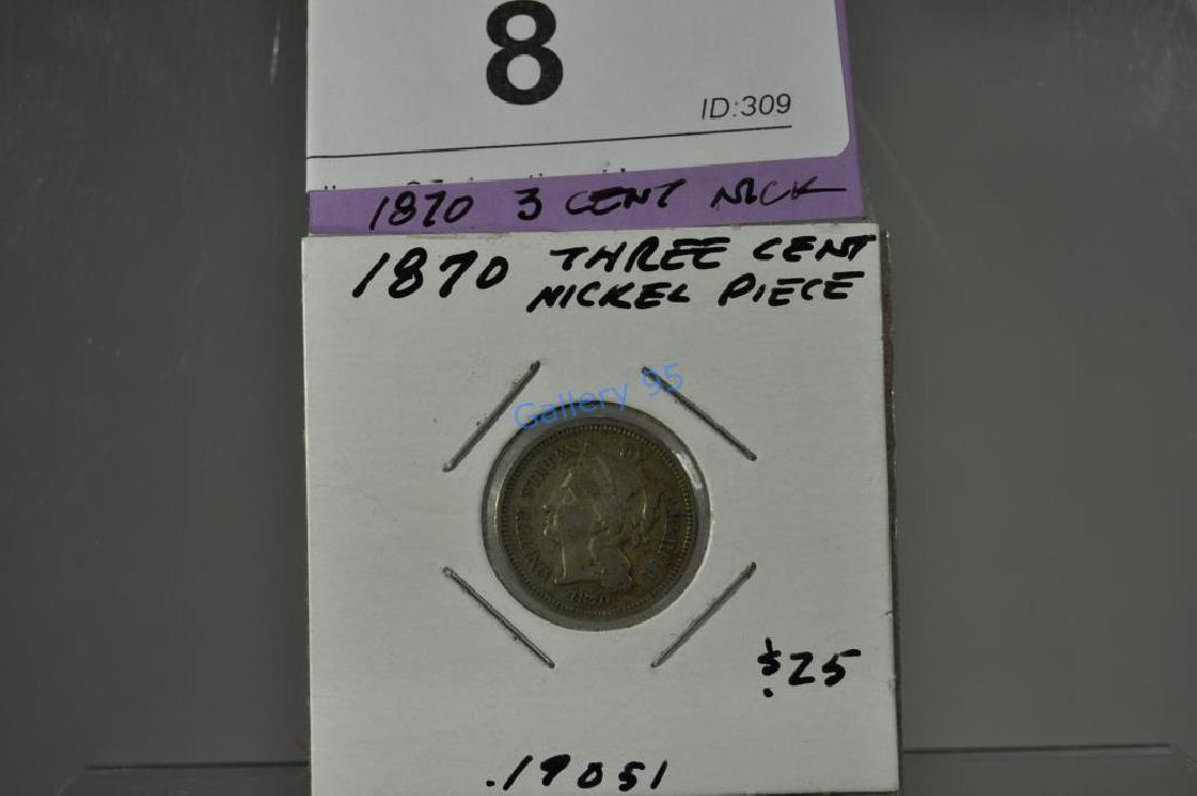 1870 Three Cent Nickel Piece (1 of 2)