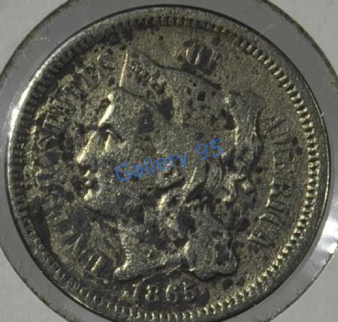 1865 Nickel Three Cent Piece (1 of 2)