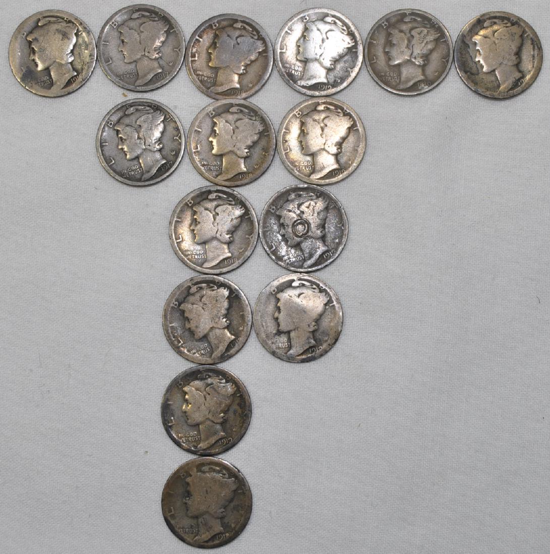 15) Mercury Dimes (1 of 2)