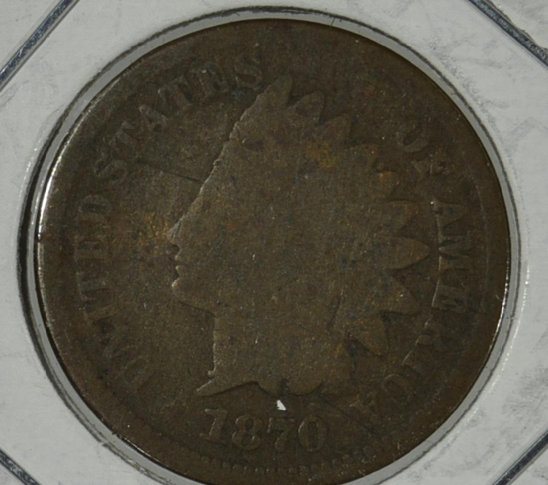 1870 Indian Head Penny Bold "N" (1 of 2)