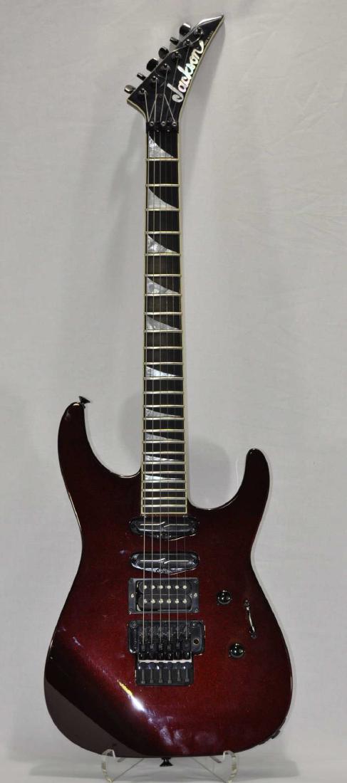 Jackson USA Made Electric "Soloist" Guitar: Serial # UO 72 68, "Soloist", featuring the double locking Floyd Rose Tremolo-allowing you to lock it in tune at the neck and bridge nut providing superior stability and in tune performance. 25 jumbo 