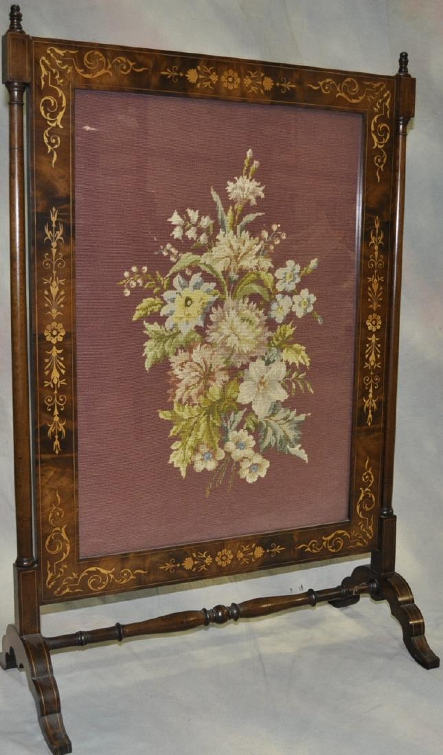 Edwardian Framed Tapestry Fireplace Screen (1 of 1)