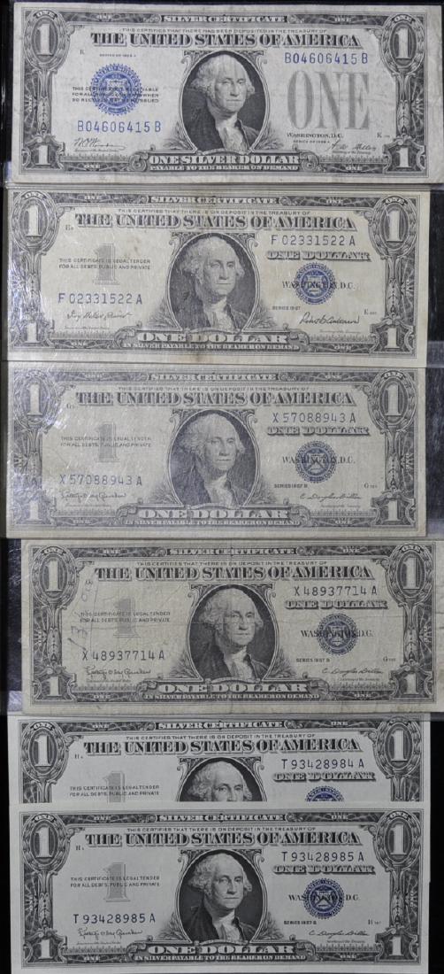 6) U. S. $1 Silver Certificate Notes (1 of 3)