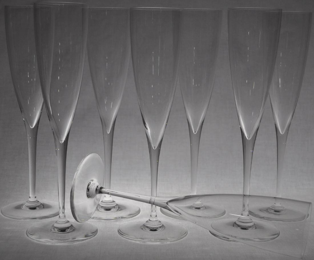8 Baccarat / Dom Perignon Champagne Flutes (1 of 2)