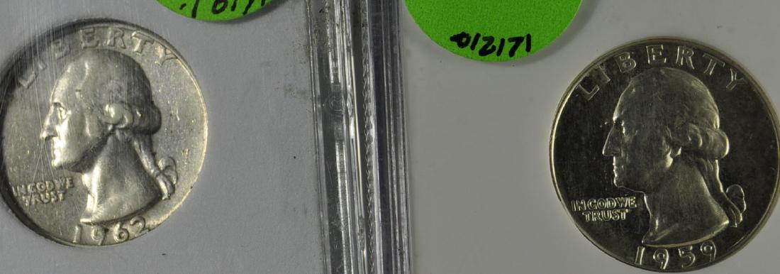 1959 / 62 (2) Silver Washington Quarters (1 of 2)