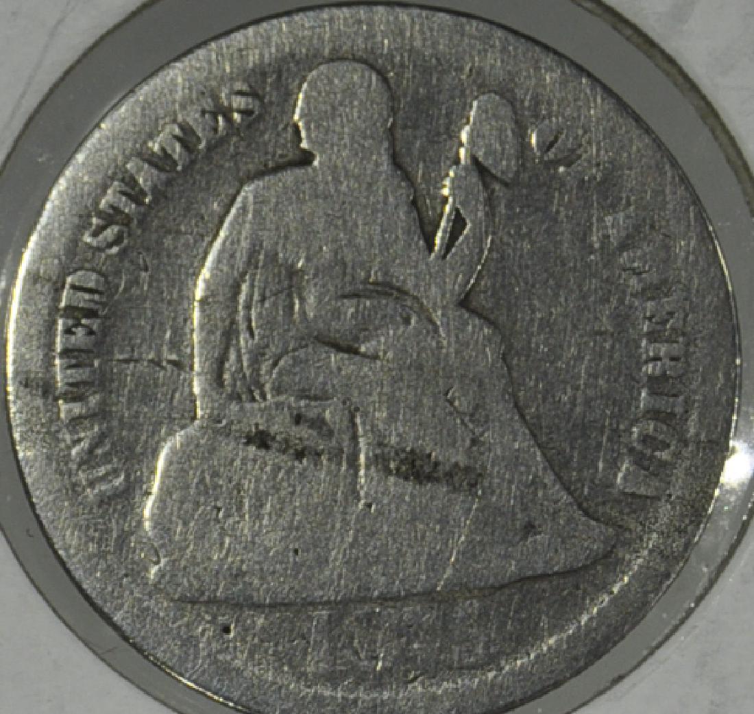 1875 "CC" Above Bow Seated Dime (1 of 2)