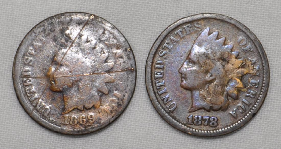 1869 And 1878 Indian Head Cents (1 of 2)