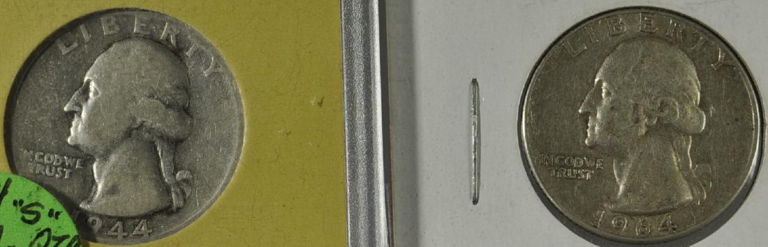 1944 / 64 (2) Silver Washington Quarters (1 of 2)