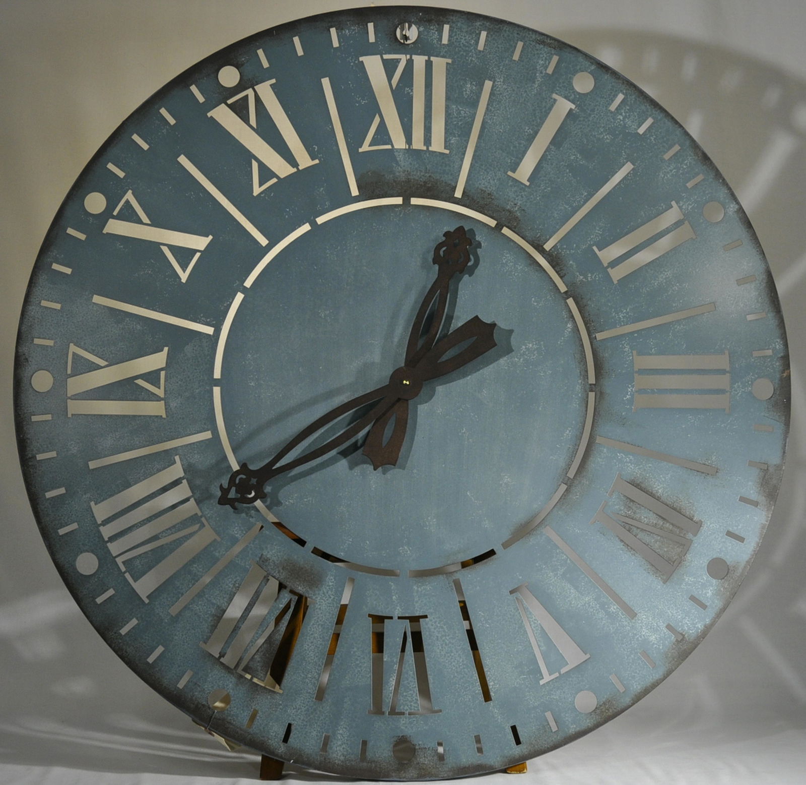 Rustic Chic Oversized Metal wall Clock (1 of 1)