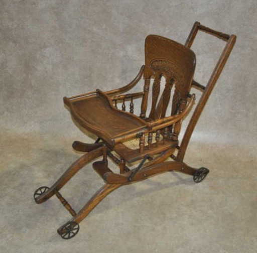 36: Converting Antique Oak High Chair / Stroller - 36: Converting Antique Oak High Chair / Stroller