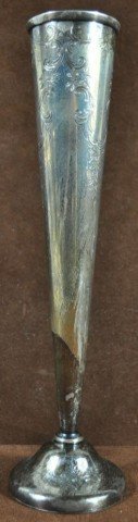 Black Starr and Frost Sterling Vase: Reinforced base, balance is solid, H 14 1/4", total weight: 13.470ozt