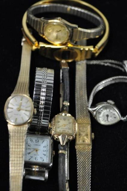 Vintage Ladies Watches, 7pcs: Including: Elgin, Bulova, Timex