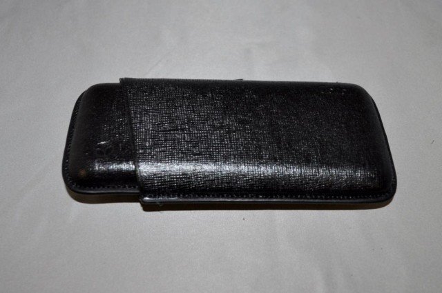 Colibri Leather Cigar Case: Leather Cigar Case With Room For Three Cigars, Measurements: 6 1/2" x 3" x 1"