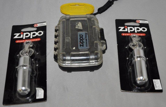 Otter box Zippo Case, Plus, 3 Pieces: (1) Zippo Cargo Case By Otter Box, (2) Zippo Fuel Canisters, Measurements: 5" x 3 1/2" x 1 3/4"