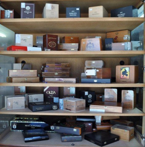 Cigar Box Collection, 88 Pieces: Various Sizes, Shapes and Brands