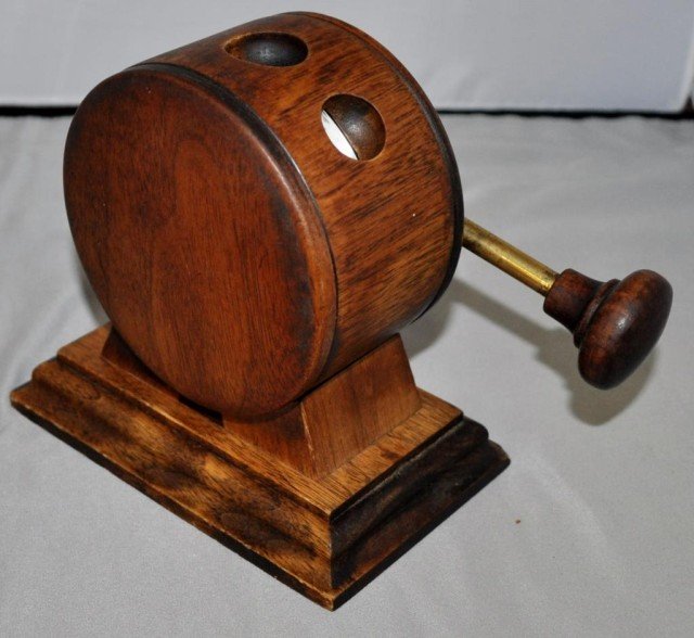 Cigar Cutter: Rotary Cigar Cutter By Boston Cigar Cutter Co. Boston Mass., Measurements: 5 1/4" x 5 1/2" x 3 1/2"