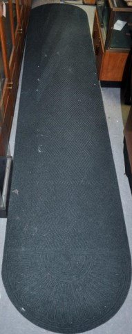 Runner: Green Runner Rug, Measurements: 184" x 34 1/2"