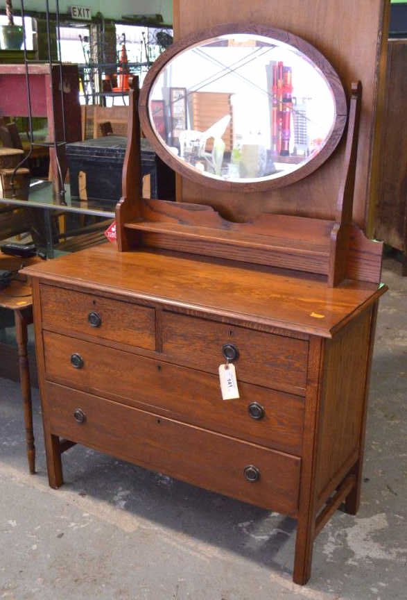 English Oak Dressing Table (1 of 4)