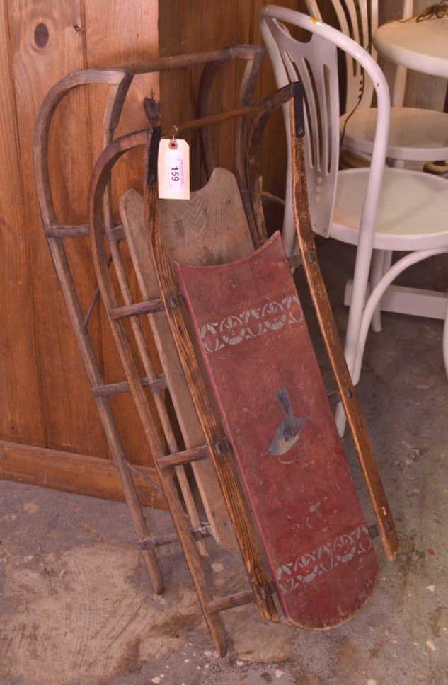 Antique Wooden Sleds (1 of 3)